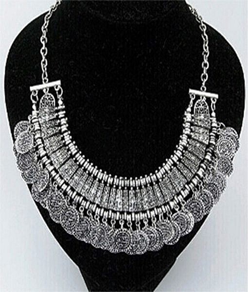 Boho silver coin necklace - Image 2