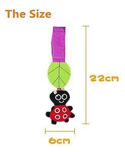 Hanging ratte toy for new born lady bug rattle toy