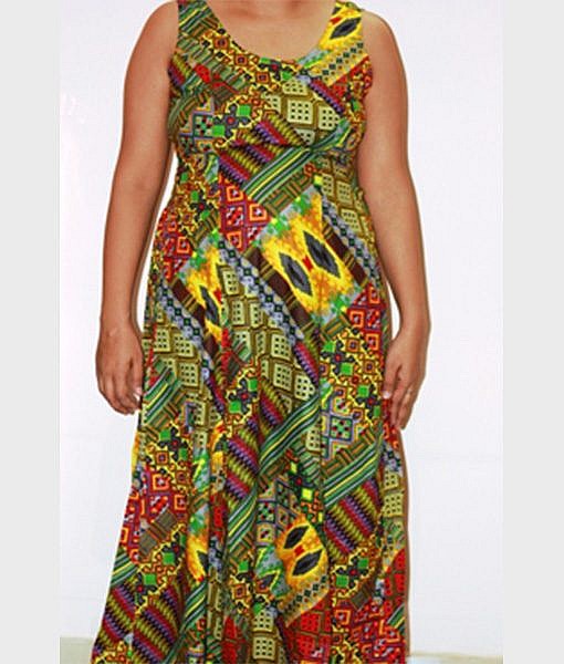 Yellow cotton multicolour maternity post maternity frock dress - Image 2