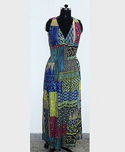 Women cotton nursing maxi dress