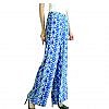 Blue and white printed fine rayon palazzo