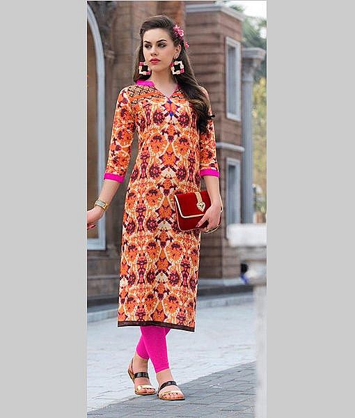 Cotton printed kurta