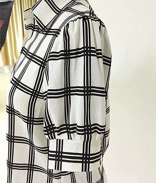 White button down full sleeves shirt with checks - Image 2