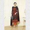 Black semi stitched heavy kashmiri embroidery suit