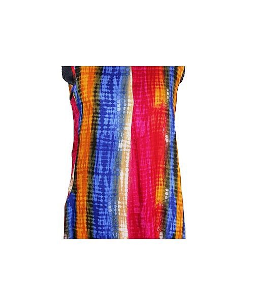 Red rayon multicolour knee length maternity dress - Image 2