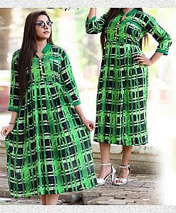 Rayon printed frock dress