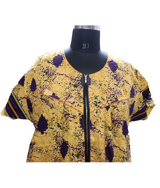 Purple leaf print feeding night gown - Image 2