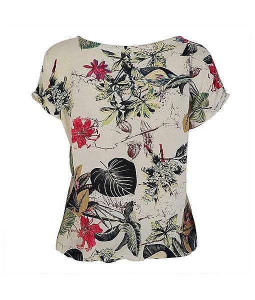 Leaf print soft short sleeve top - Image 4