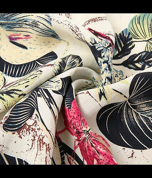 Leaf print soft short sleeve top - Image 5
