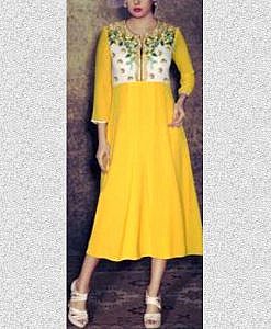 Yellow designer kurti