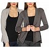 Grey cotton shrug for women