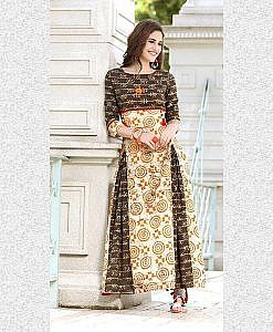 Cotton dhabu print long dress