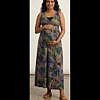Big purple flower maternity dress