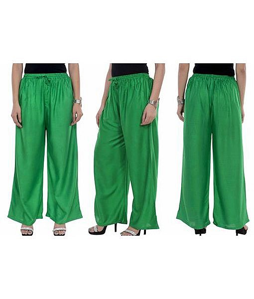 Green Rayon Palazzo