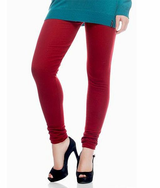 Maroon woolen legging