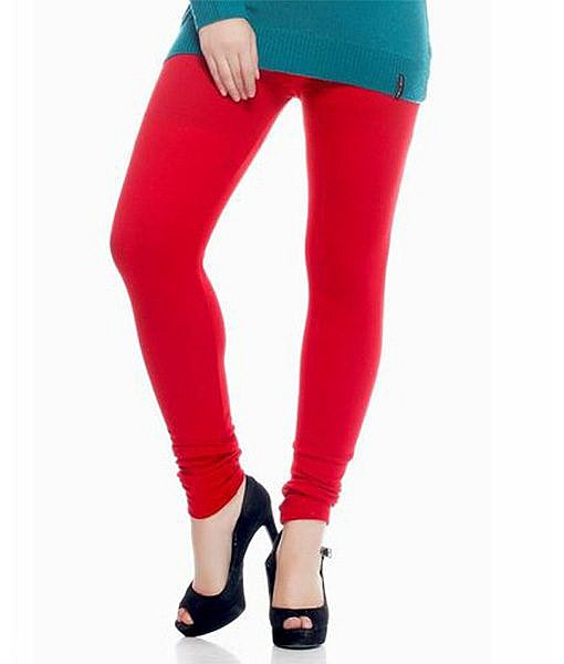 Red woolen legging