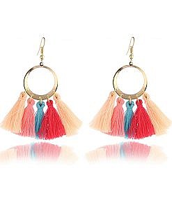 Multicolour tassel earrings MOMIFFY.COM