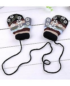 Woolen gloves black