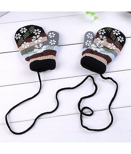 Woolen gloves black