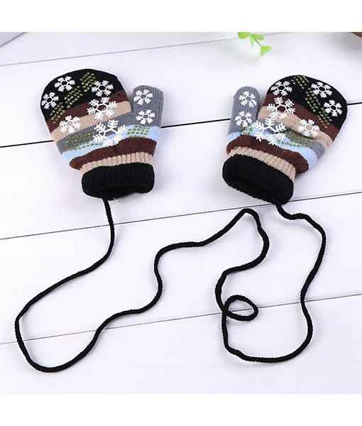 Woolen gloves (Black) 