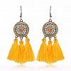 Oil colour long tassel fashion earring