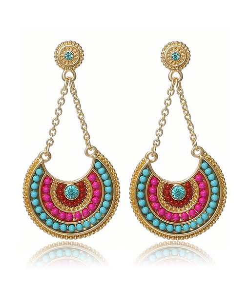Blue boho earrings hotsell