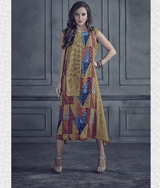 Designer Long Rayon Kurti