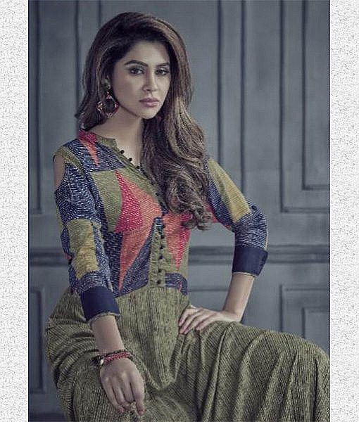 Long printed designer rayon kurta - Image 3