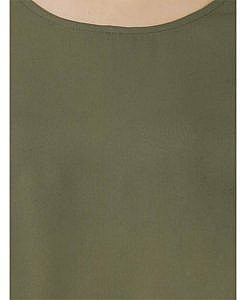 Olive bell sleeves crepe top