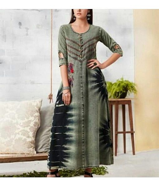 Denim Dress, cotton kurti, Cotton dress