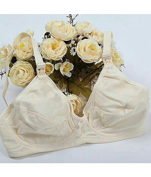 Non padded non wired cotton feeding bra 