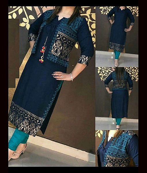 Rayon Kurti with jacket