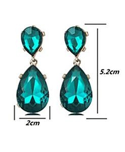 Big Luxury Emerald Drop Earrings