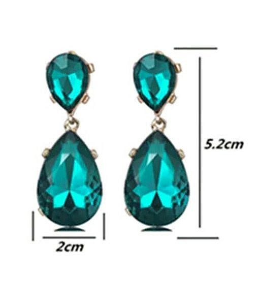 Big Luxury Emerald Drop Earrings