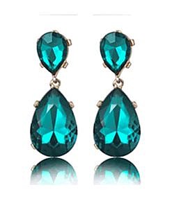 Big Luxury Emerald Drop Earrings