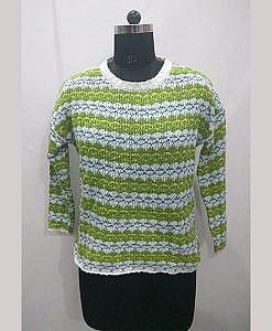 Loose soft wool sweater (Green)