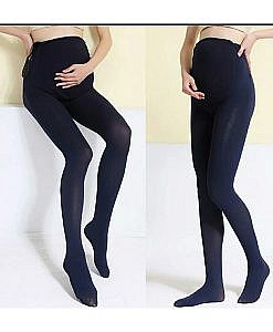 Navy Blue maternity closed toes stockings
