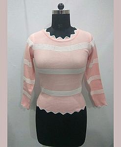 Woolen warm top pink