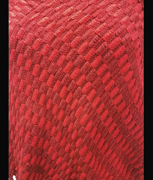 Woolen poncho red - Image 2