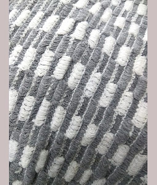 Woolen poncho white grey - Image 2