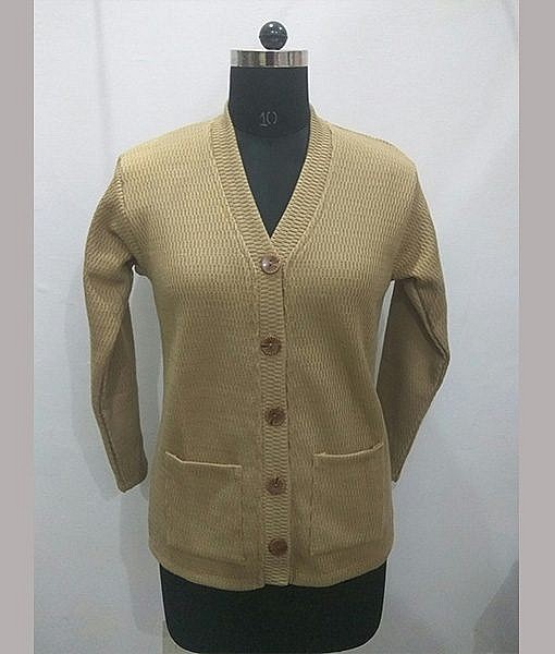 Woolen cardigan with pockets