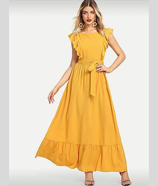 Women Crepe Maxi Dress