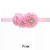 Rhinestone satin flower babies infant headband