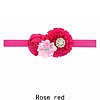 Rhinestone satin flower babies infant headband