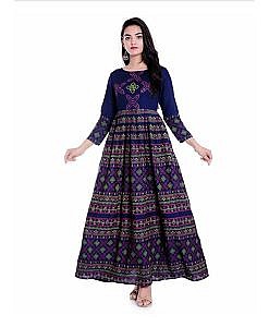 Navy blue cotton kurti