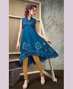 Rayon kurti with lace