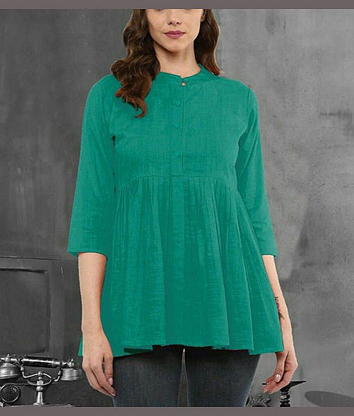 Cotton flare top feeding top (Green)