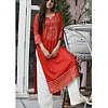 Rayon Kurta Palazzo Set Red