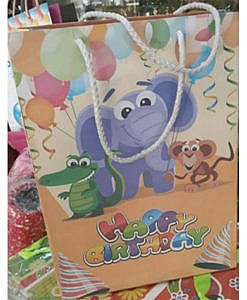 Happy birthday print gift paper bag 