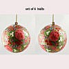 Paper mache hand painted ornament balls